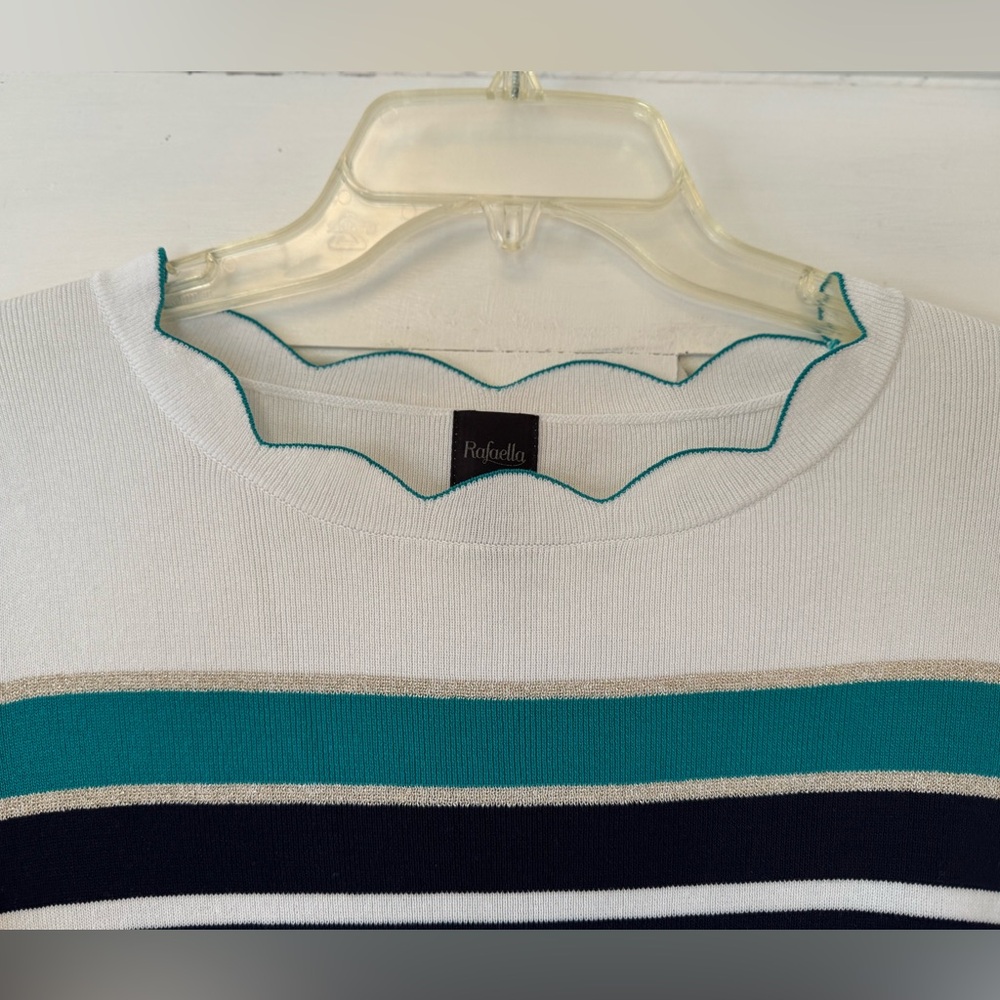 RAFAELLA striped, bell sleeve sweater;‎ MP, EUC - Picture 3 of 8